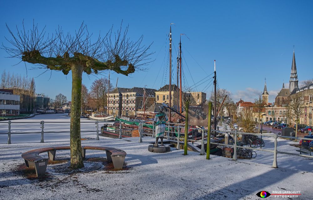 Museumhaven Gouda - Havenkom vanaf de Rotterdamse Poort, foto: Rinus Lasschuyt